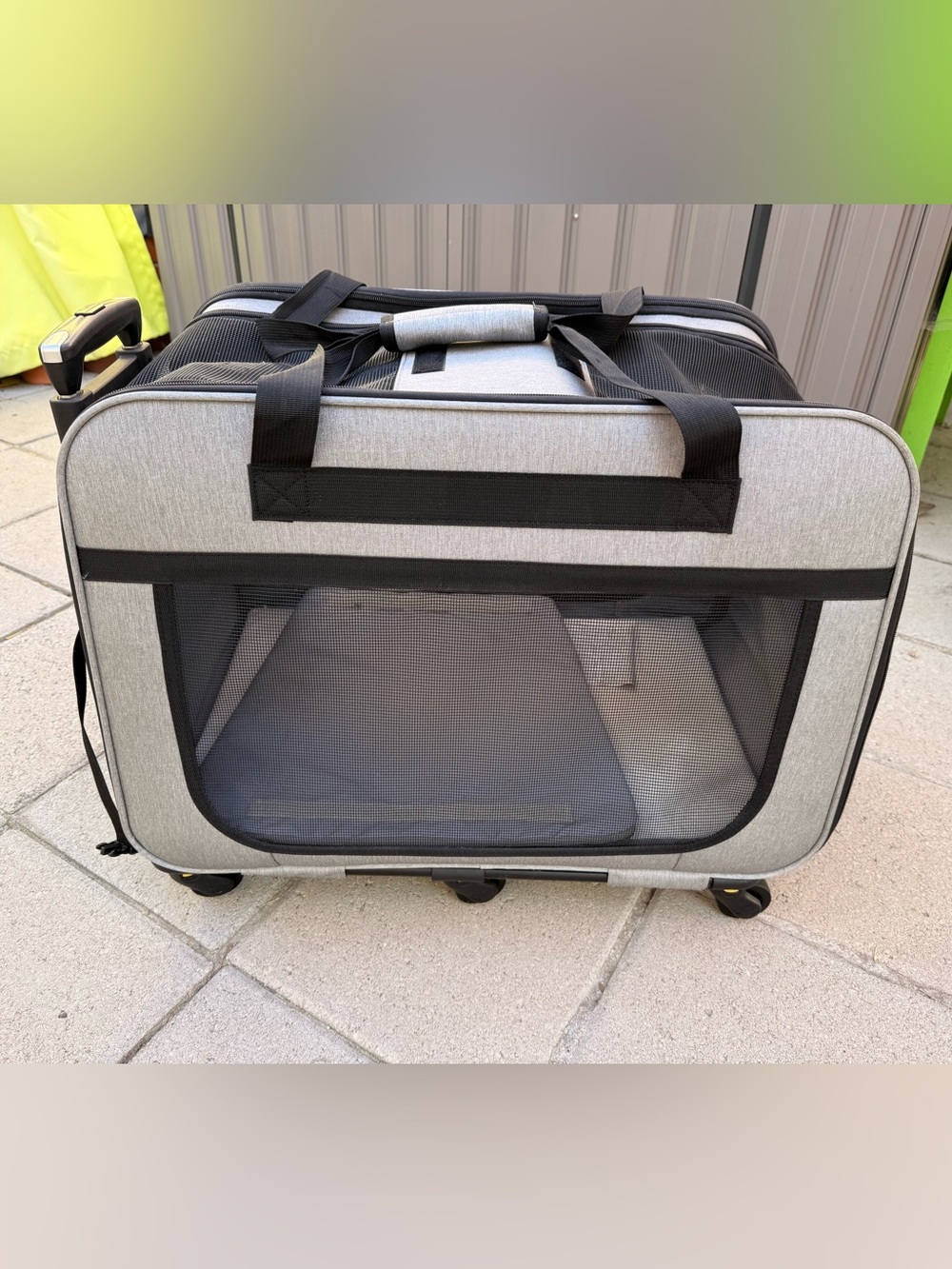 Extra Large Double Pet Carrier with Wheels for Small Dogs and All-Breed Cats